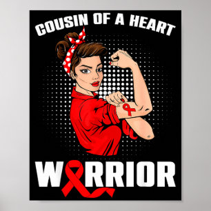 Poster Cousine d'un guerrier du cœur Maladie cardiaque Ch
