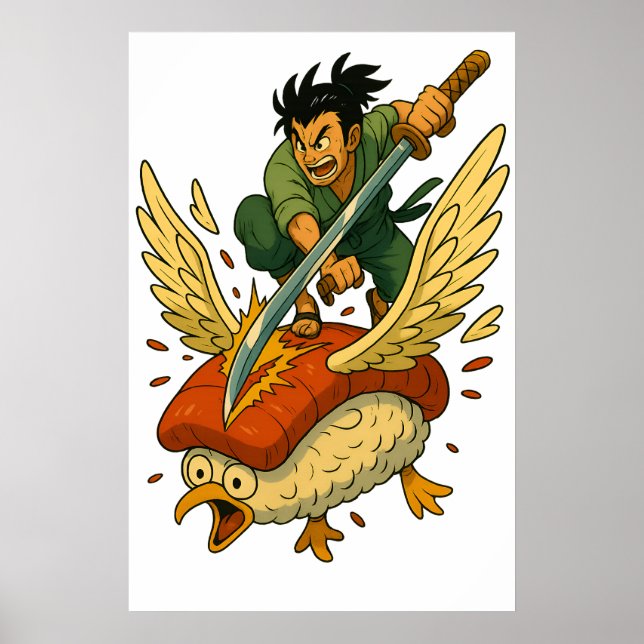 Poster Coussin de sushi (Devant)