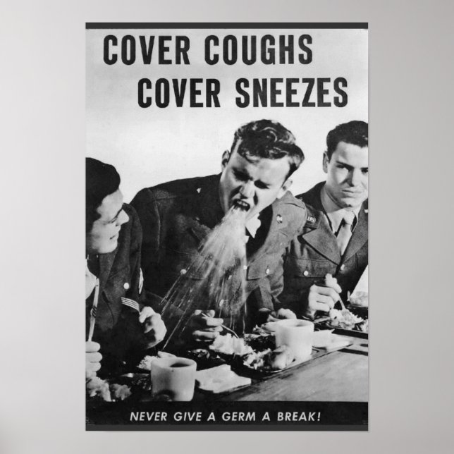 Poster Coussins de couverture, éternuements de couverture (Devant)