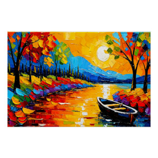 Poster Couteau à palette épaisse numéro 6