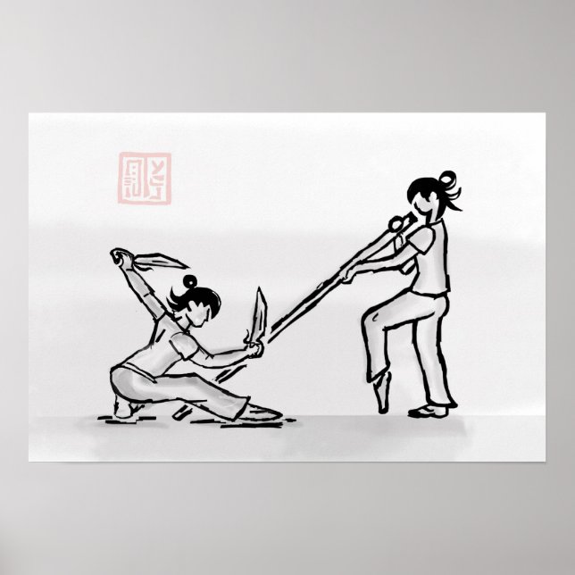 Poster couteau contre poteau (Devant)