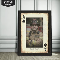 Coutume de cadeau Firefighter Art mur, l'as des pi
