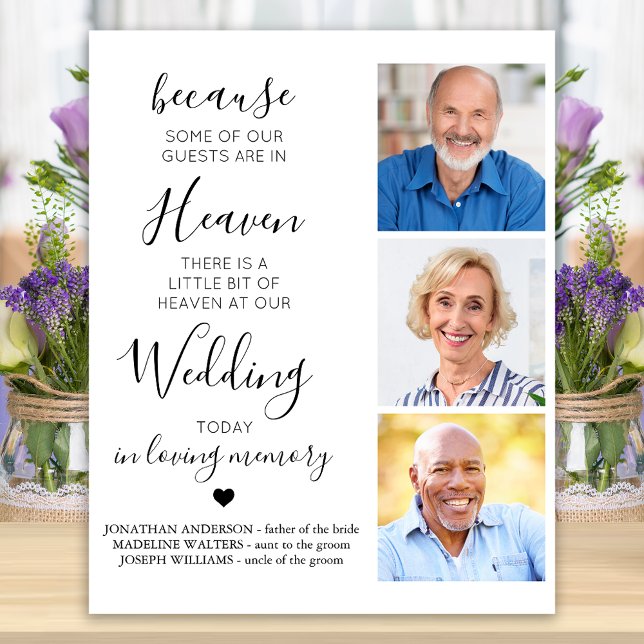 Poster Coutume de mémorial de mariage 3 Poème du paradis  (Créateur téléchargé)