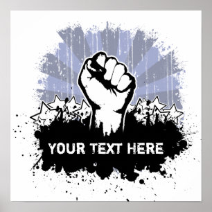 Poster Coutume de poing de liberté