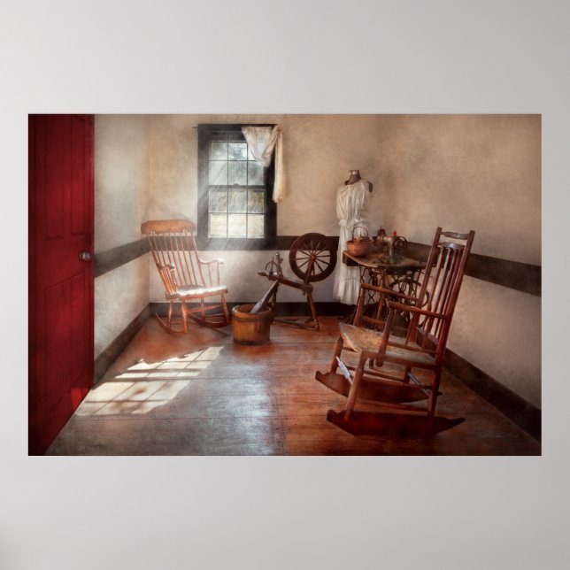 Poster Couture - Chambre - salle de couture de grand-mère (Devant)