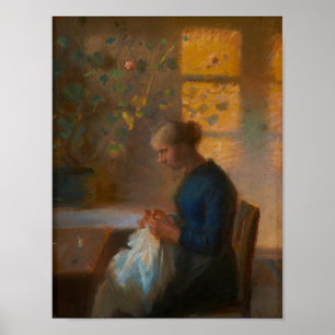 Poster Couture de fille par Anna Ancher