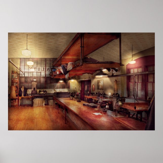 Poster Couture - Industrielle - Vêtements sur mesure (Devant)