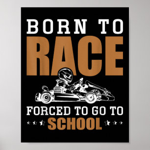 Poster Couture Née À La Course Obligée D'Aller À L'École