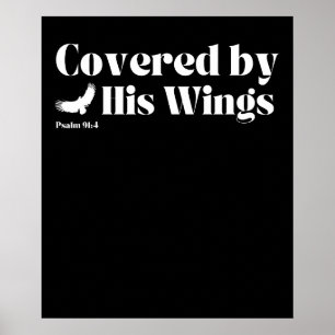 Poster Couvert par ses ailes - Psaume 91:4