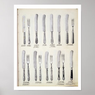 Poster Couverts, à partir d'un catalogue commercial