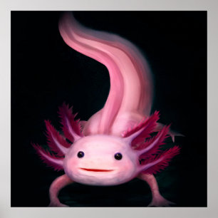Poster Couverture Axolotl   Idée cadeau mignonne