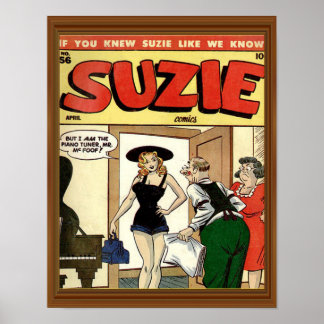 Poster Couverture comique classique Suzie Vintage