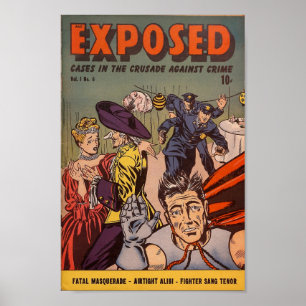Poster Couverture comique vintage