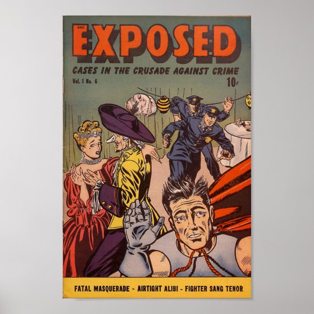 Poster Couverture comique vintage (Devant)