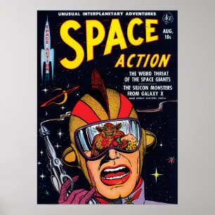 Poster Couverture de bande dessinée de science-fiction vi