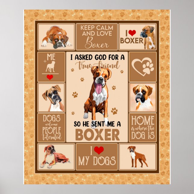 Poster Couverture de chien de boîte personnalisée (Devant)
