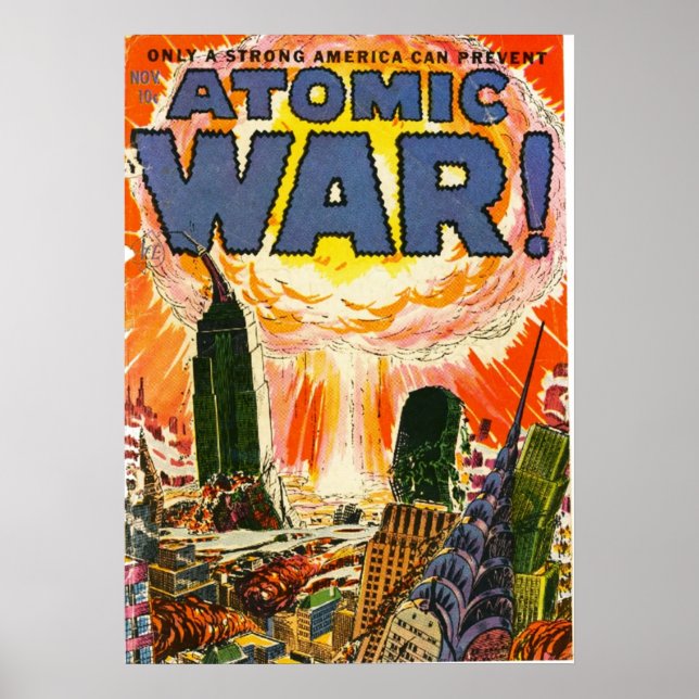 Poster Couverture de la bande dessinée de la Guerre atomi (Devant)