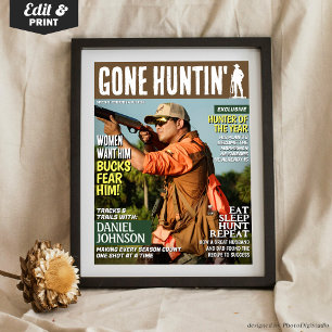Poster Couverture de magazine de chasse personnalisée, Ca