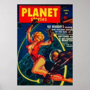 Poster Couverture de magazine d'histoires de planète 2