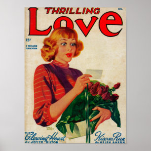 Poster Couverture de magazine excitante d'amour