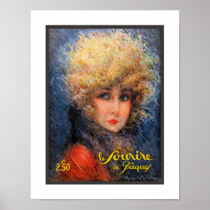 POSTER COUVERTURE DE MAGAZINE FRANÇAIS ANCIEN DÉBUT DES A
