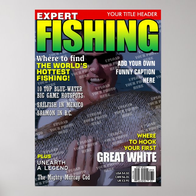 Poster Couverture de magazine personnalisé de pêche (Devant)