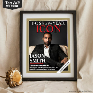 Poster Couverture de magazine personnalisée, Cadeau pour 