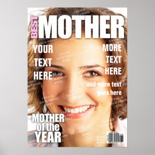 Poster Couverture de magazine personnalisée mère