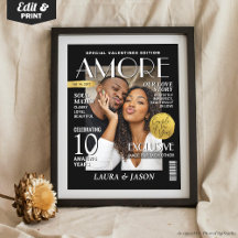 Couverture de magazine personnalisée pour la Saint