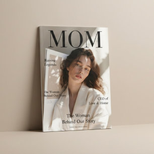Poster Couverture de magazine personnalisée pour maman de