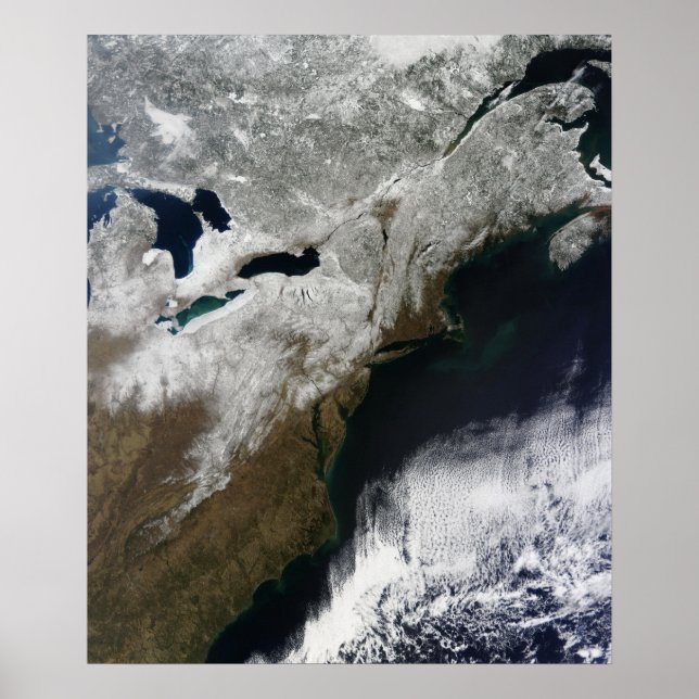 Poster Couverture de neige s'étendant du Canada (Devant)