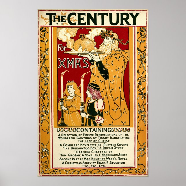 Poster Couverture de Noël 1895 du siècle par tête (Devant)
