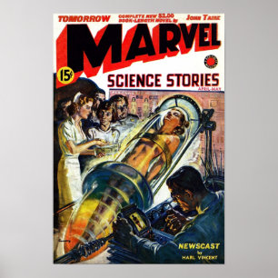Poster couverture de Norman Saunders de Marvel Science St