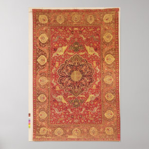 Poster Couverture décorée des scènes des animaux de