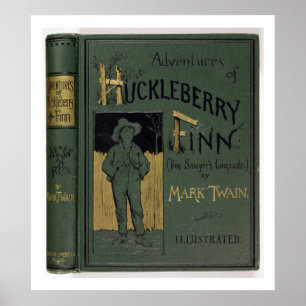 Poster Couverture des "aventures de Huckleberry Finn" par