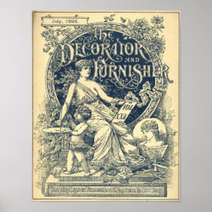 Poster Couverture du magazine Art Nouveau vintage 1893