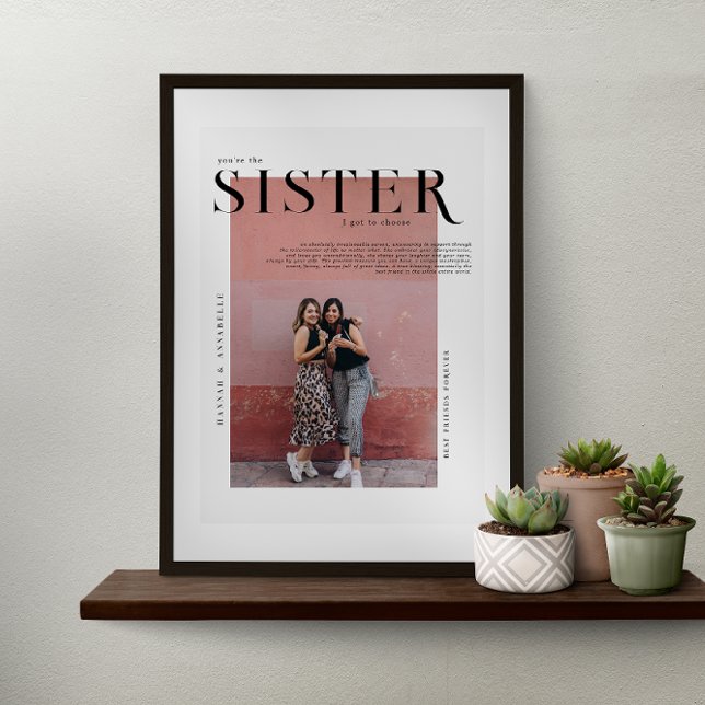 Poster Couverture du magazine | Cadeau Pour Soeurs Photo  (Créateur téléchargé)