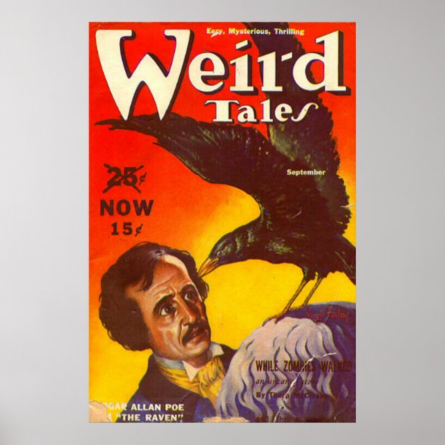 Poster Couverture du magazine Edgar Allan Poe et Raven Pu (Devant)