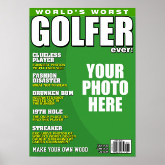 Poster Couverture du magazine Golfer Fake