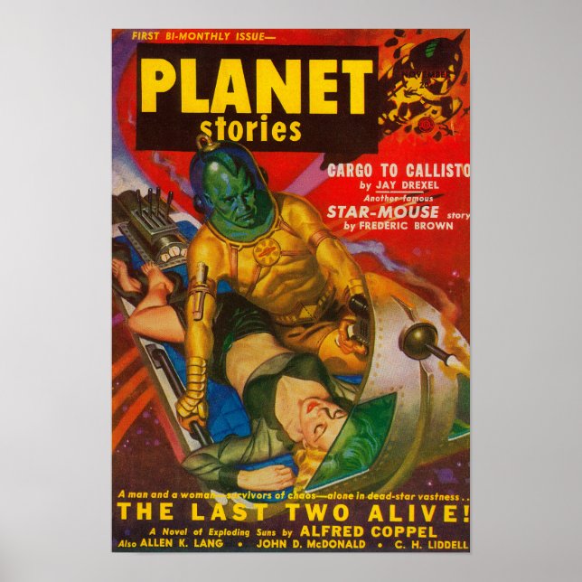 Poster Couverture du magazine Planet Stories 6 (Devant)