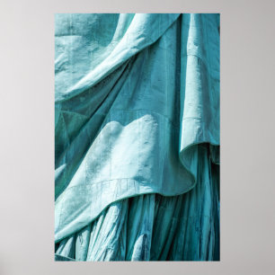 Poster couverture en tissu turquoise