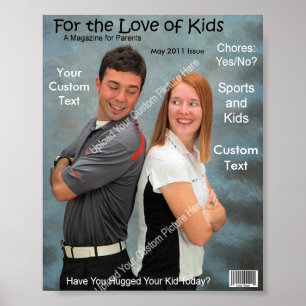 Poster Couverture Magazine personnalisée, Enfants