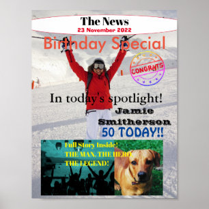 Poster Couverture personnalisée du magazine 50e anniversa