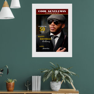 Poster Couverture photo Anniversaire Magazine Personnalis