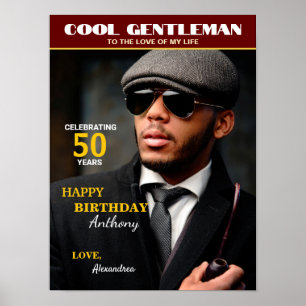Poster Couverture photo Anniversaire Magazine Personnalis