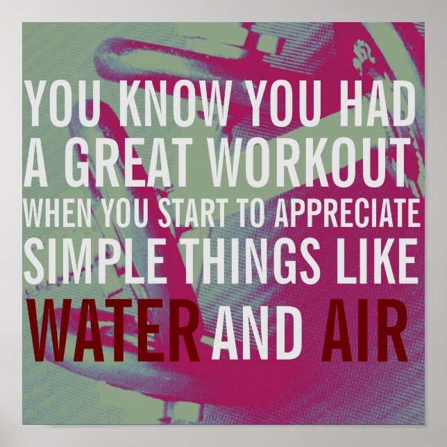 Poster Couverture texte de la motivation physique (Devant)