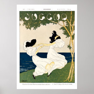 Poster Couverture vintage Art Nouveau Jugend