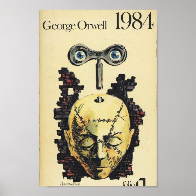 Poster Couverture vintage du livre de 1984 (Devant)