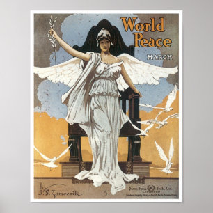 Poster Couverture Vintage du livre de la Marche pour la p