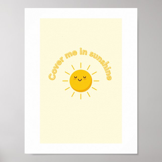 Poster couvre-moi de soleil, mignon (Devant)